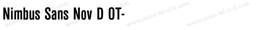 Nimbus Sans Nov D OT字体转换